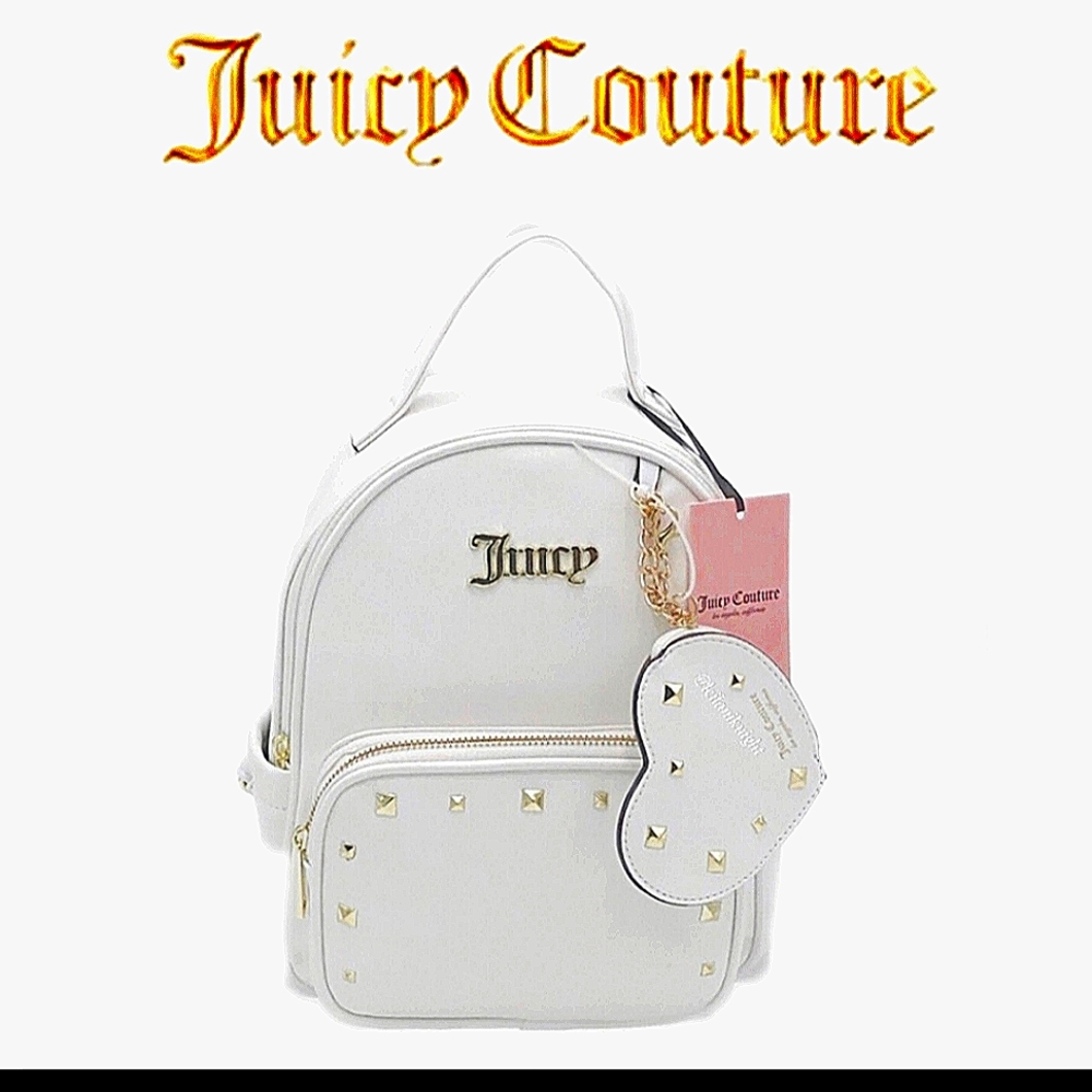 Designer Juicy Couture White "All Out of Love" Backpack